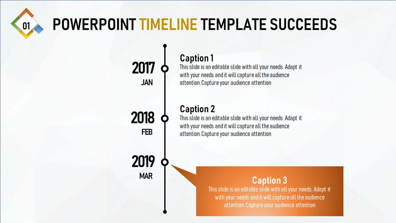 Free - Splendiferous Timeline PowerPoint Template for Presentation